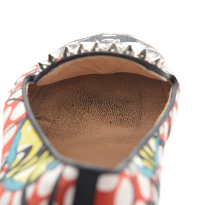 Christian Louboutin Fabric Sakouette Face Spikes Polka Dot Loafers 36.5 Multicolor Silver 13 of 14