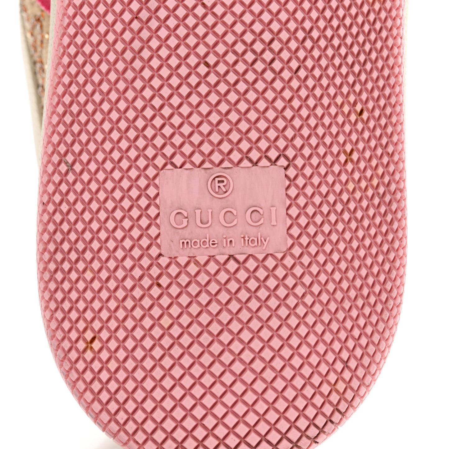 GG Monogram Nubuck Web Womens Screener Sneakers 37 New Sand Dusty Milk Pink