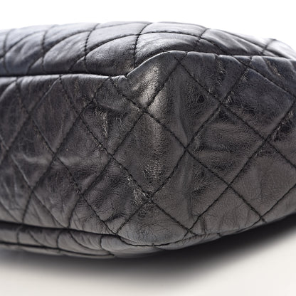 Chanel Metallic Aged Calfskin Quilted Large Reissue Camera Case Black 11 of 12