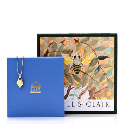 Temple St. Clair 18K Yellow Gold 10mm Angel Pendant Ball Chain Necklace 6 of 6