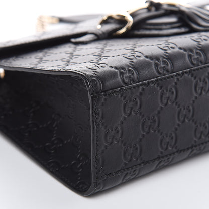 Gucci Guccissima Medium Emily Chain Shoulder Bag Black 8 of 12