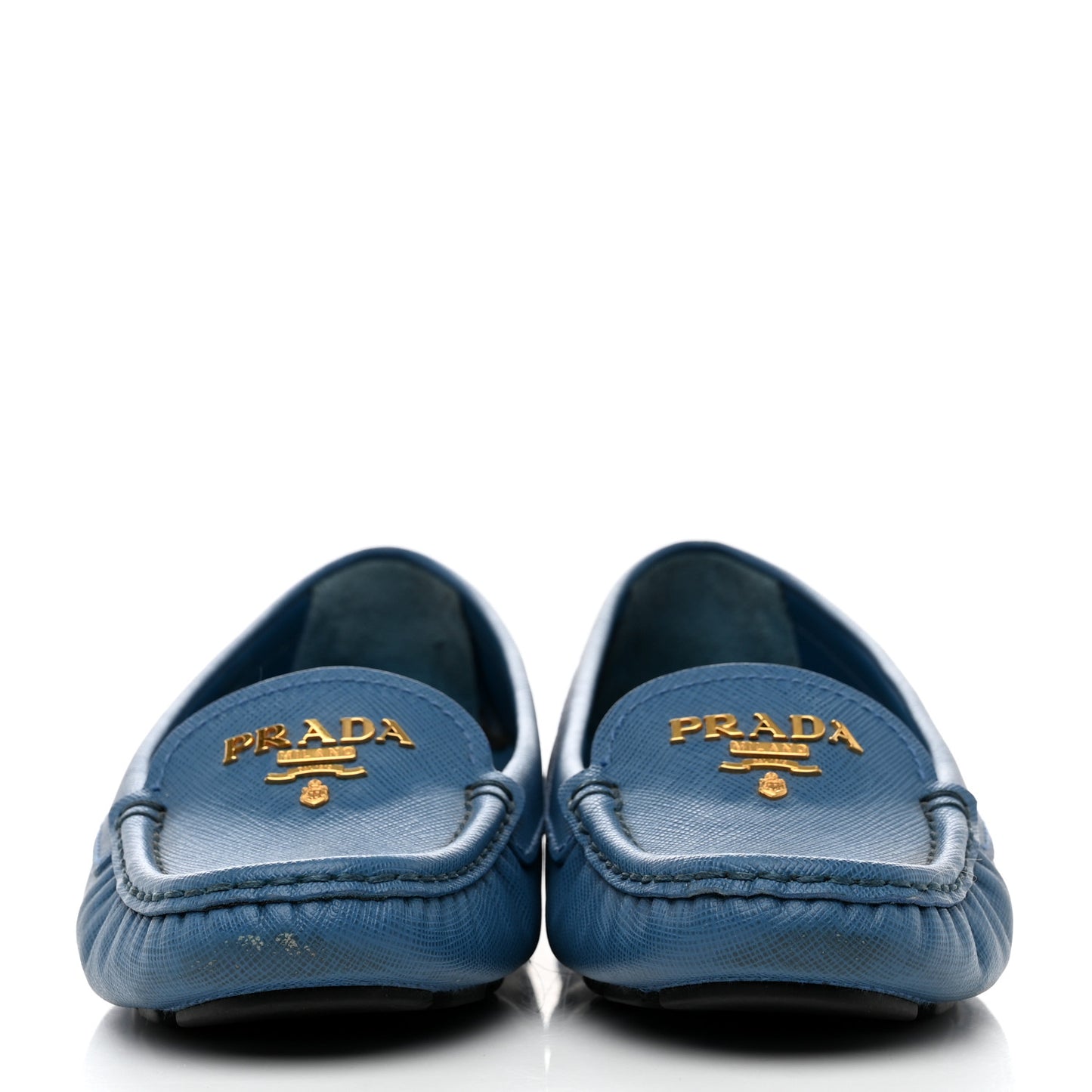Saffiano Logo Loafers 38 Cobalto