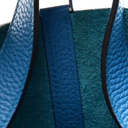 Hermes Taurillon Clemence Picotin Lock 18 PM Bleu Zanzibar 7 of 10