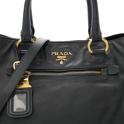 Prada Soft Calf Tote Black 8 of 14