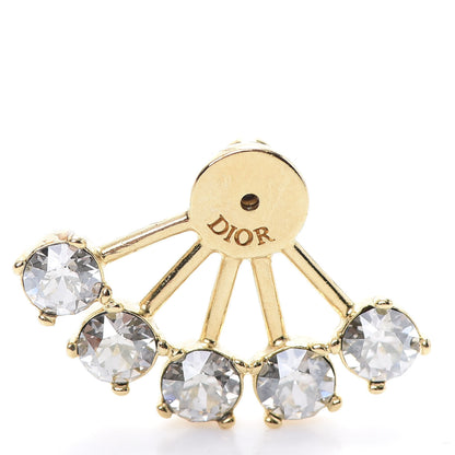 Christian Dior Crystal Pearl Petite CD Earrings Gold 4 of 5