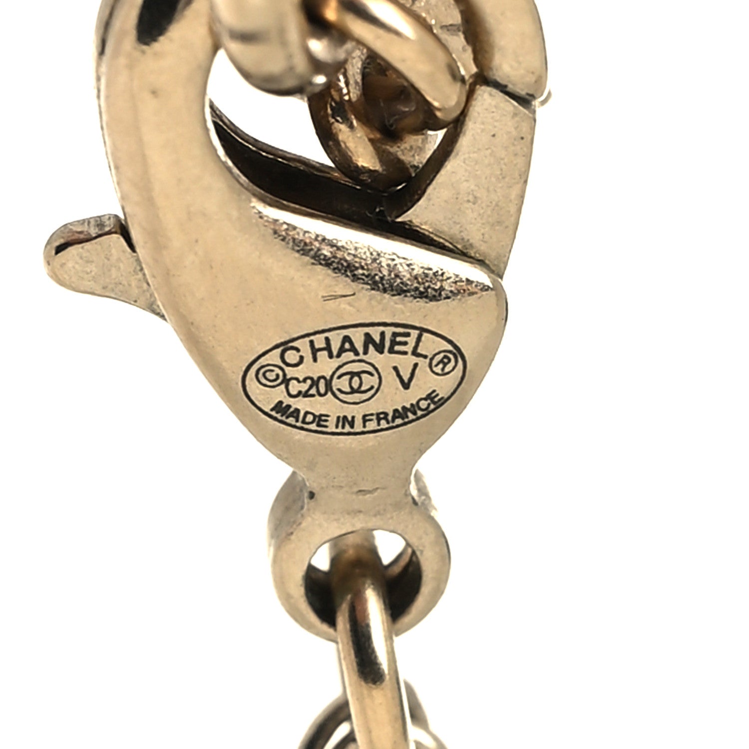 Chanel Pearl CC Round Pendant Necklace Gold 5 of 5