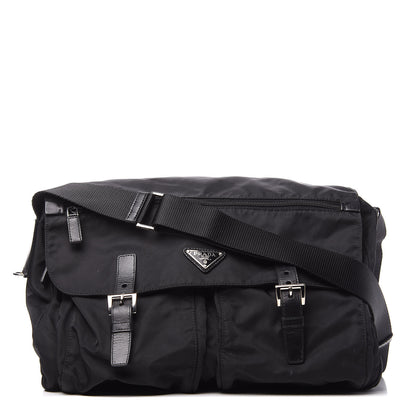 Prada Nylon Vela Messenger Bag Black 1 of 9
