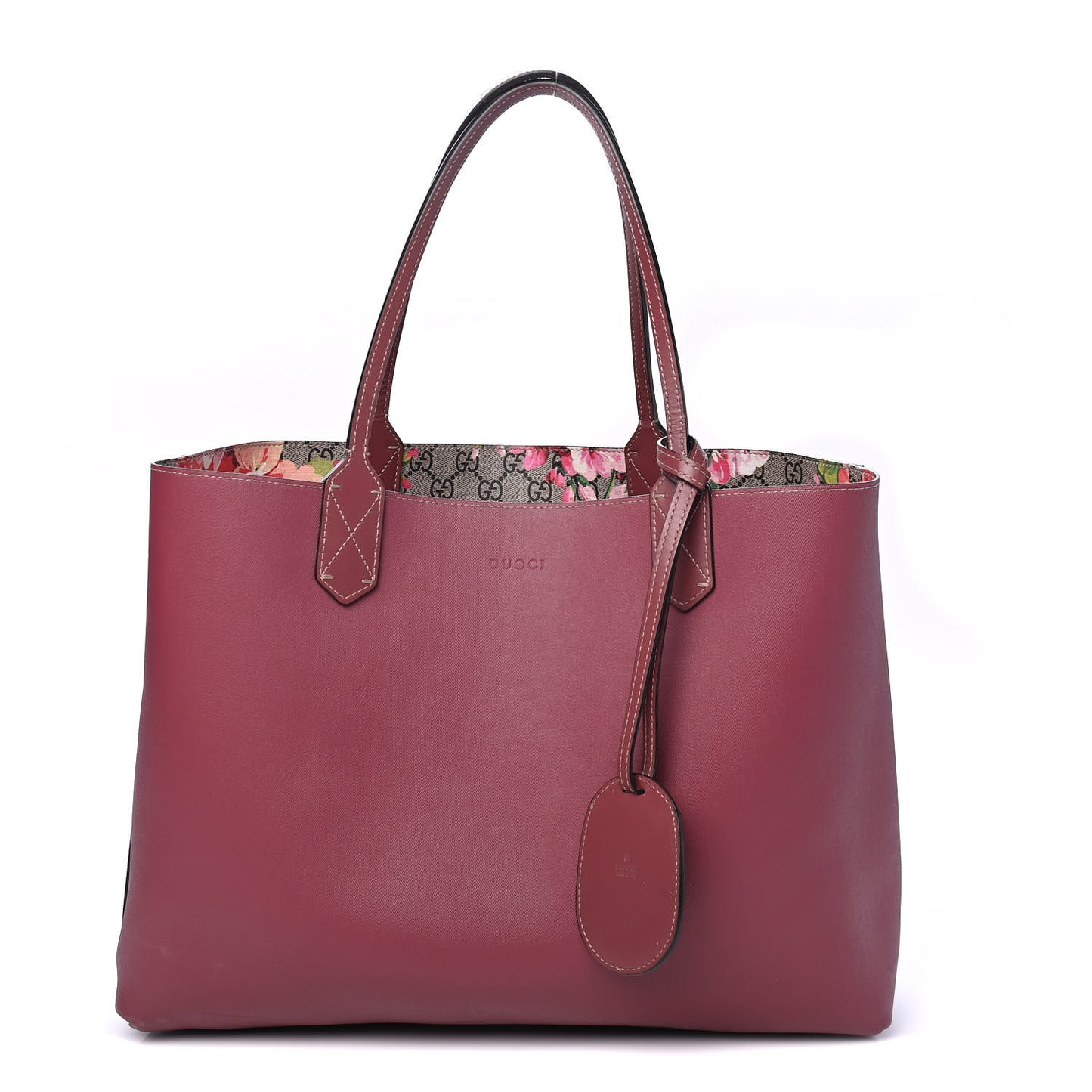 GG Supreme Monogram Blooms Medium Reversible Tote Beige Multicolor Dry Rose