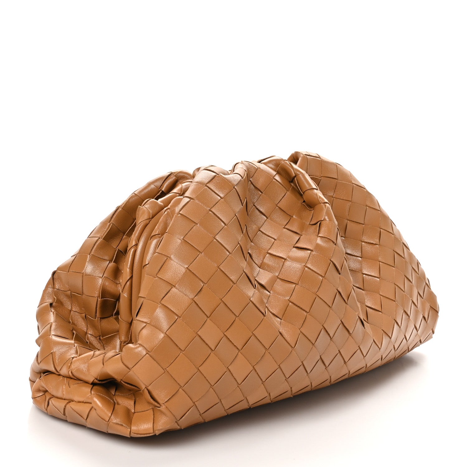 Bottega Veneta Nappa Maxi Intrecciato The Pouch Oversized Clutch Caramel 3 of 9