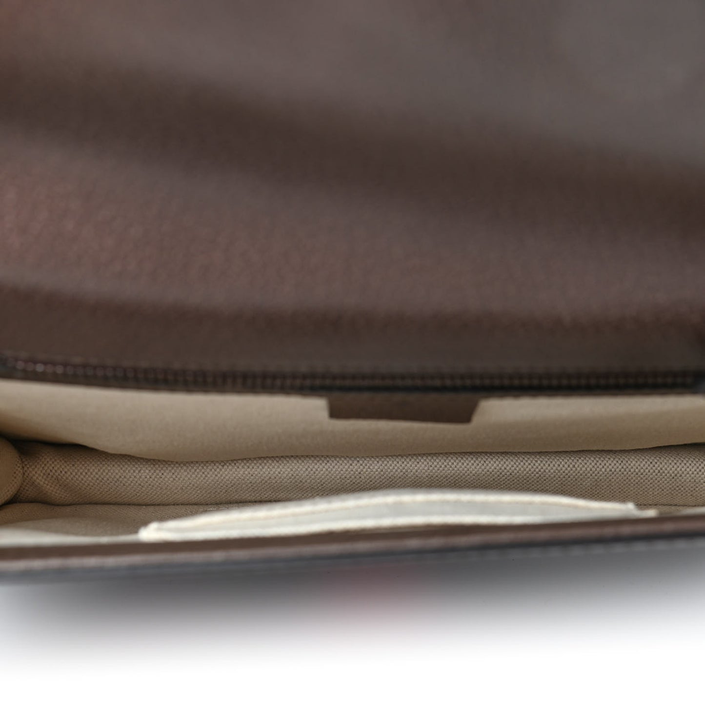 Grained Calfskin Web Animalier Shoulder Bag Brown