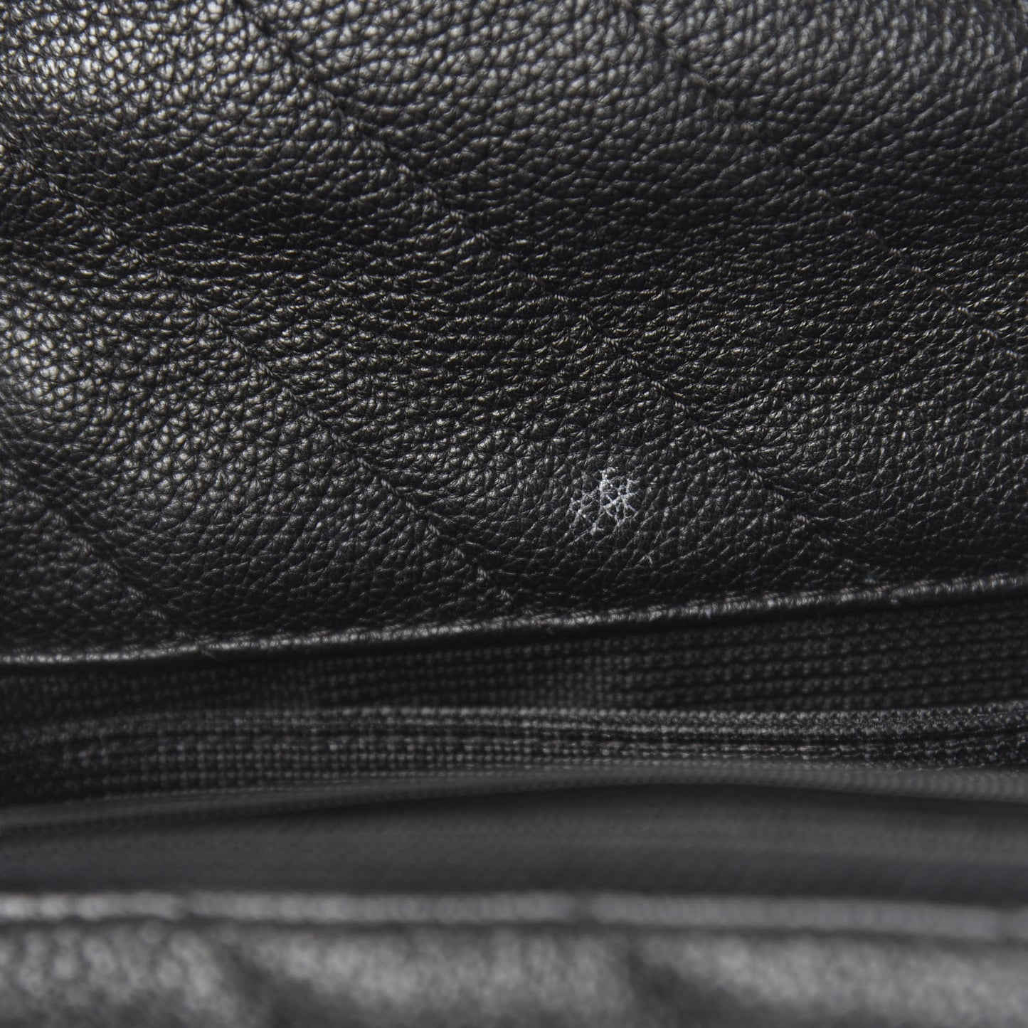 Calfskin Chevron Quilted XXL Travel Flap Bag Black