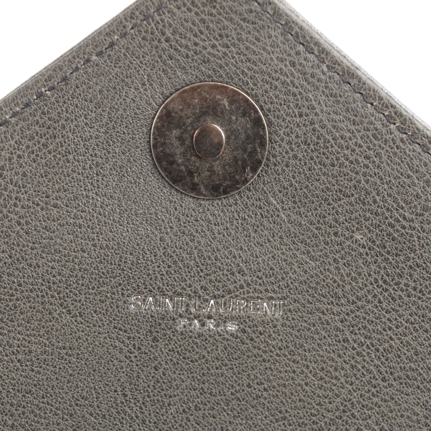 Grain De Poudre Matelasse Chevron Large Satchel Grey
