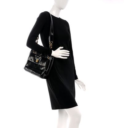 Chanel Patent CC Shoulder Bag Black 3 of 8