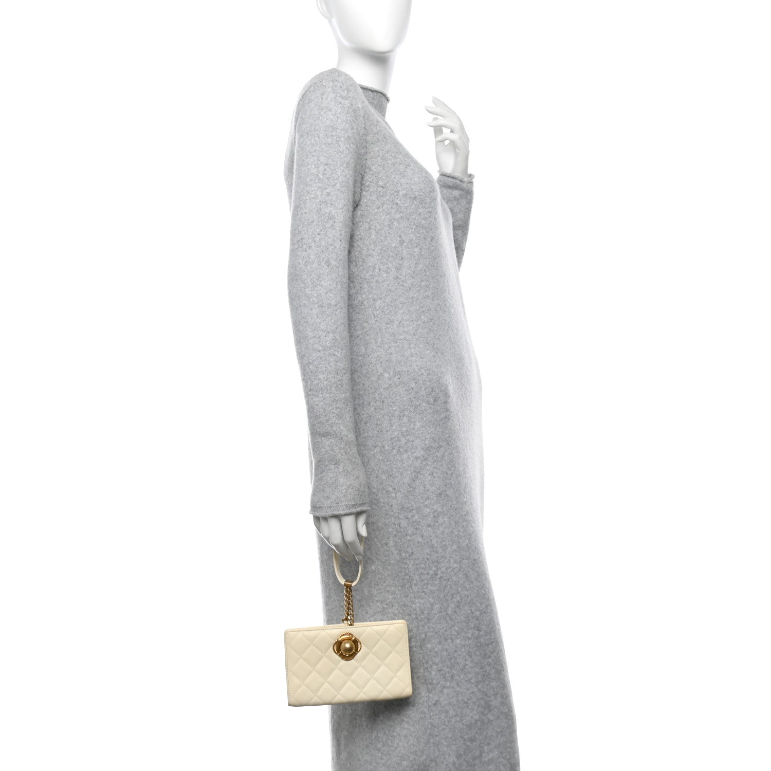 Chanel Lambskin Quilted Evening By The Sea Clutch White 2 of 13