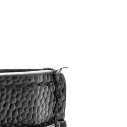 Saint Laurent Grain De Poudre Matelasse Chevron Monochrome Monogram Credit Card Case Black 8 of 9