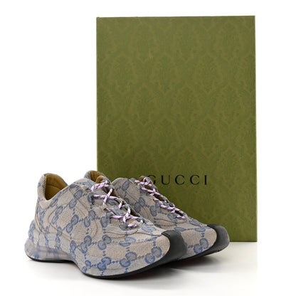 Gucci Ultralight Plume Calfskin Monogram Printed Mens Gucci Run Sneakers 9.5 Beige Blue 12 of 12