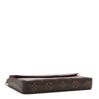 Louis Vuitton Monogram Pochette Felicie Chain Wallet Fuchsia 5 of 11
