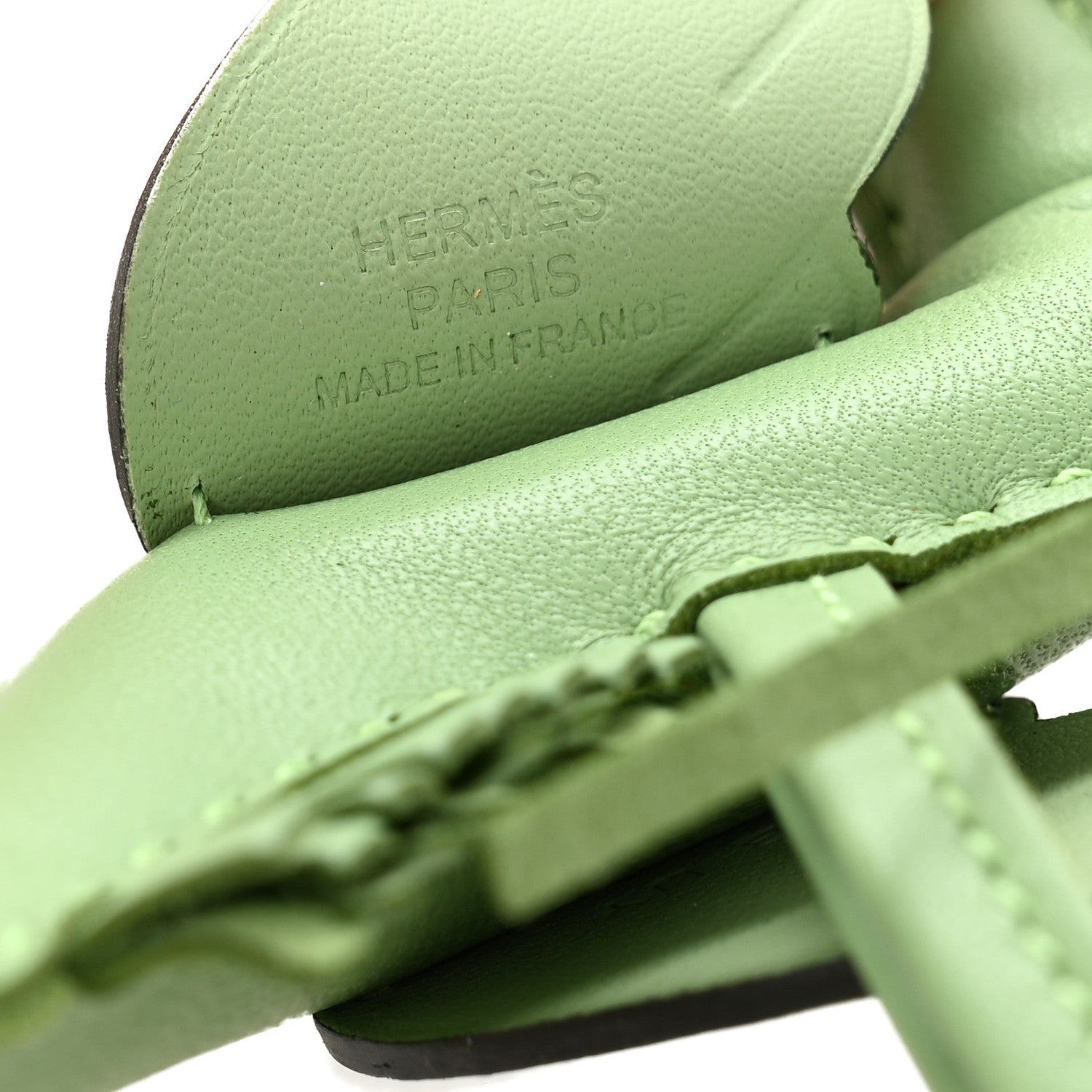 Hermes Milo Lambskin Grigri Rodeo Pegase Horse Bag Charm PM Vert Criquet 5 of 6