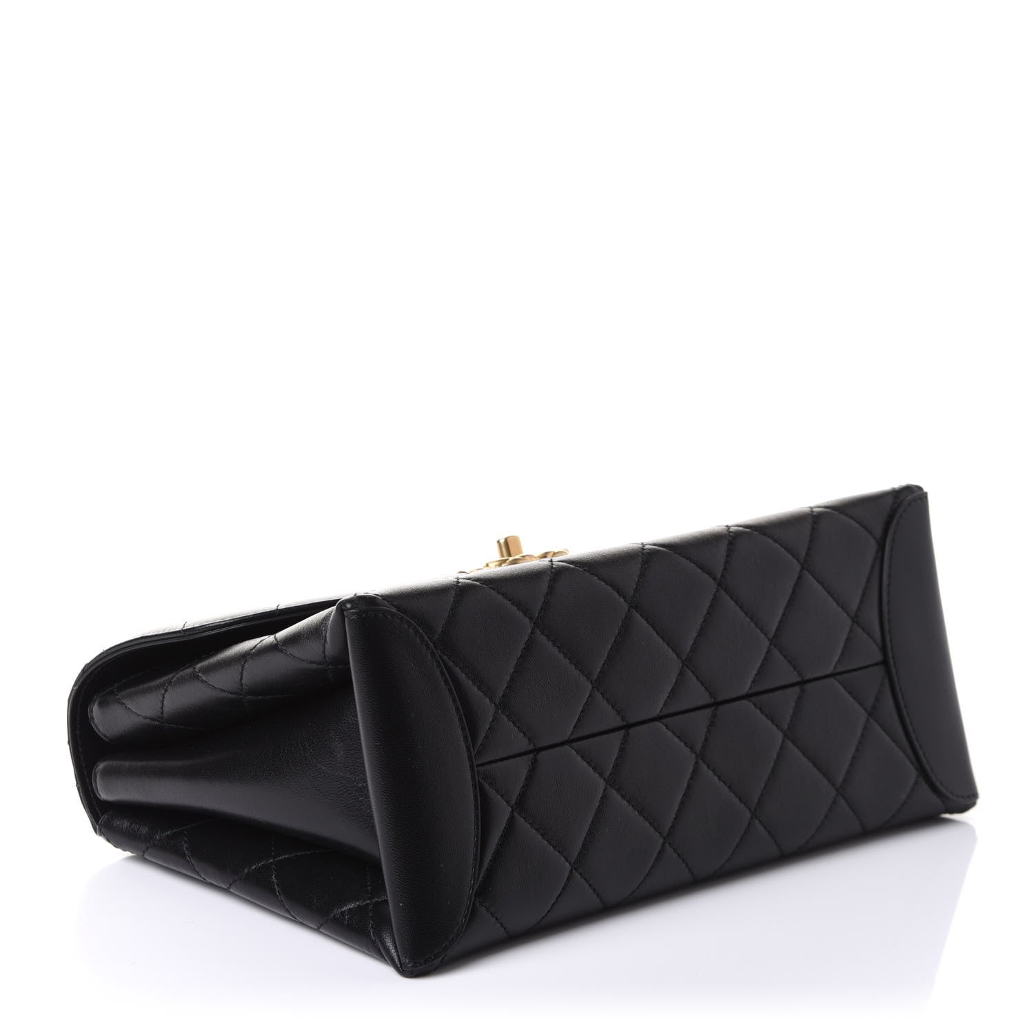 Chanel Lambskin Quilted Large Trendy Spirit Top Handle Bag Black 4 of 10