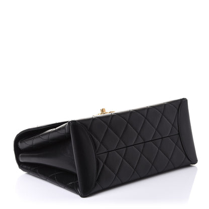 Chanel Lambskin Quilted Large Trendy Spirit Top Handle Bag Black 4 of 10