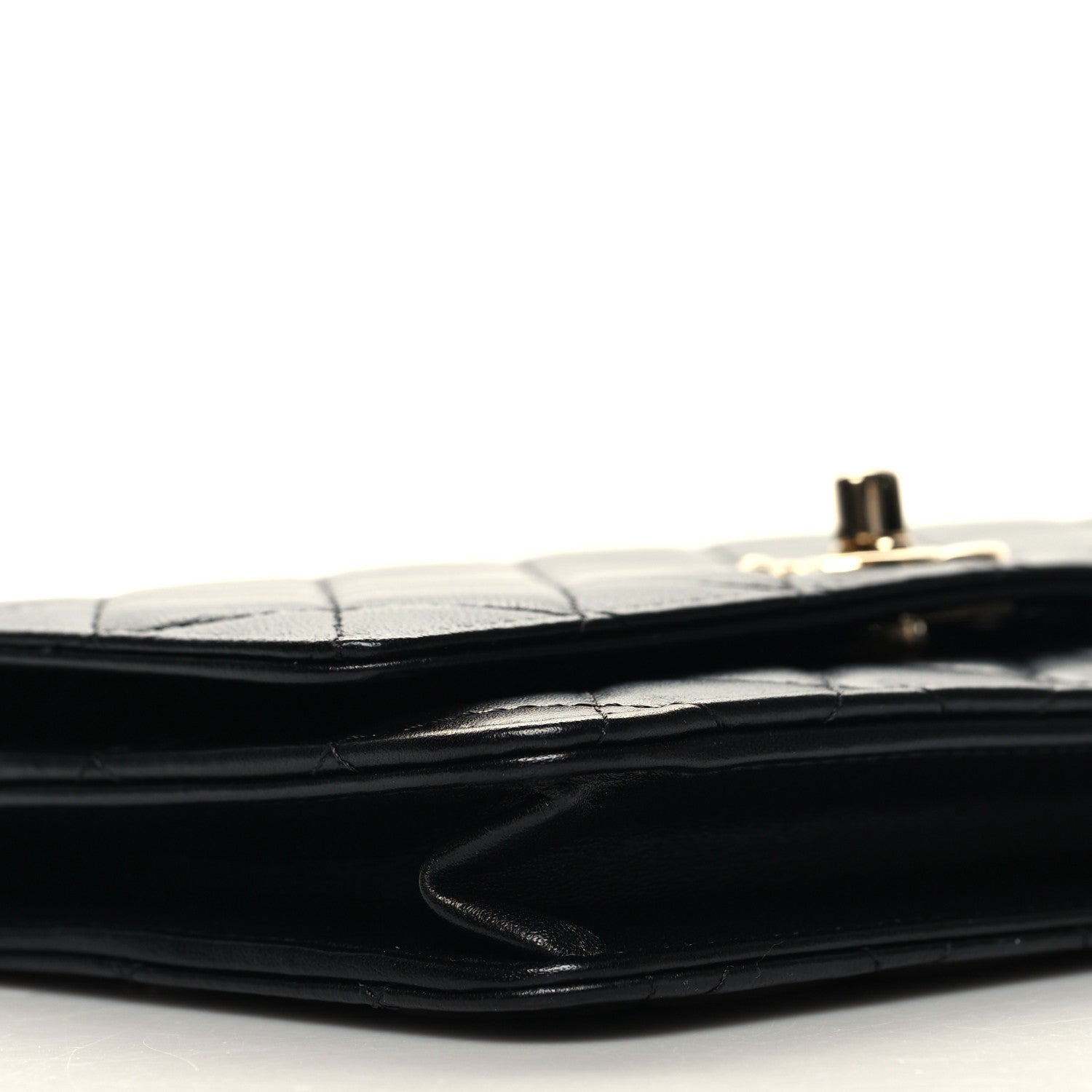 Chanel Lambskin Quilted Trendy CC Wallet On Chain WOC Black 10 of 12