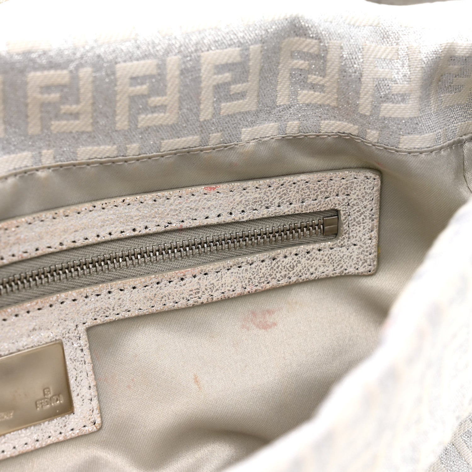 Fendi Metallic Zucchino Baguette Silver 11 of 11