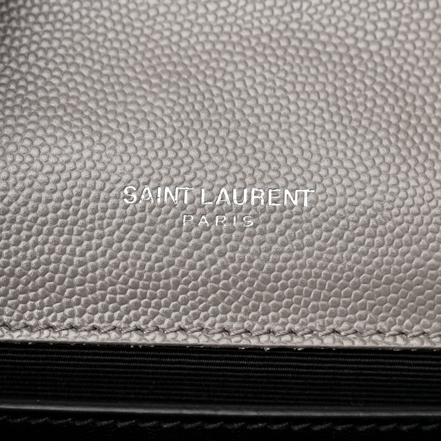 Grain De Poudre Classic Monogram Kate Satchel Grey