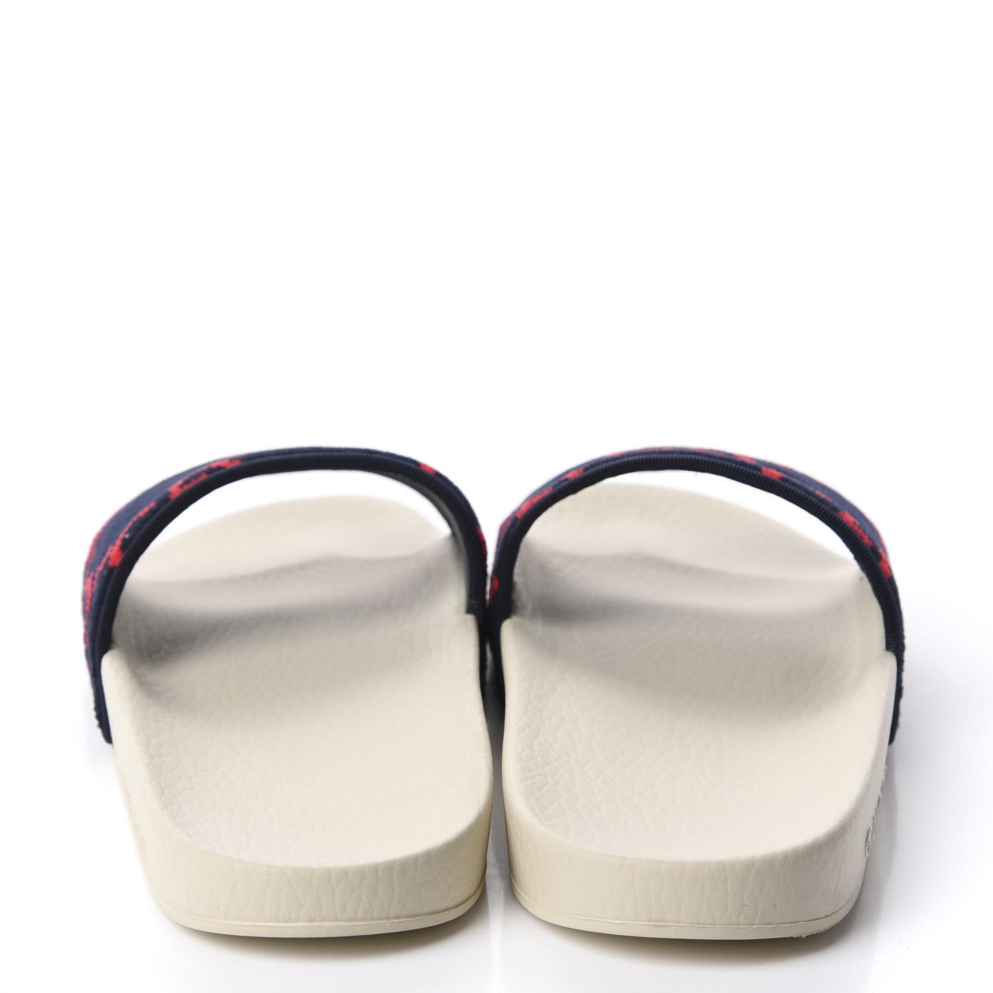 Velvet GG Monogram Slide Sandals 39 Blue Red