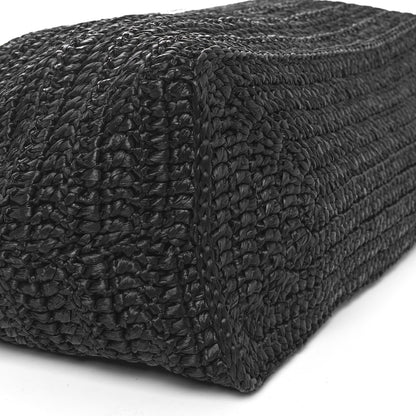 Saint Laurent Raffia Rive Gauche Tote Black 9 of 10