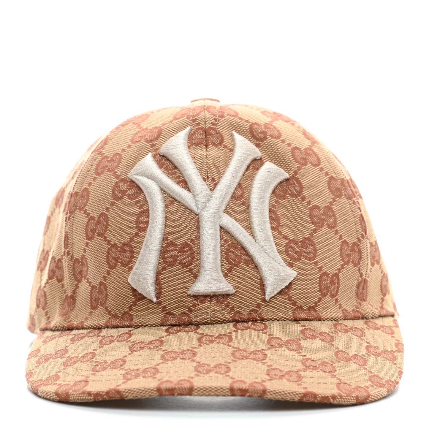 X MLB Monogram NY Yankees Baseball Hat 57-61 Beige Ruggine