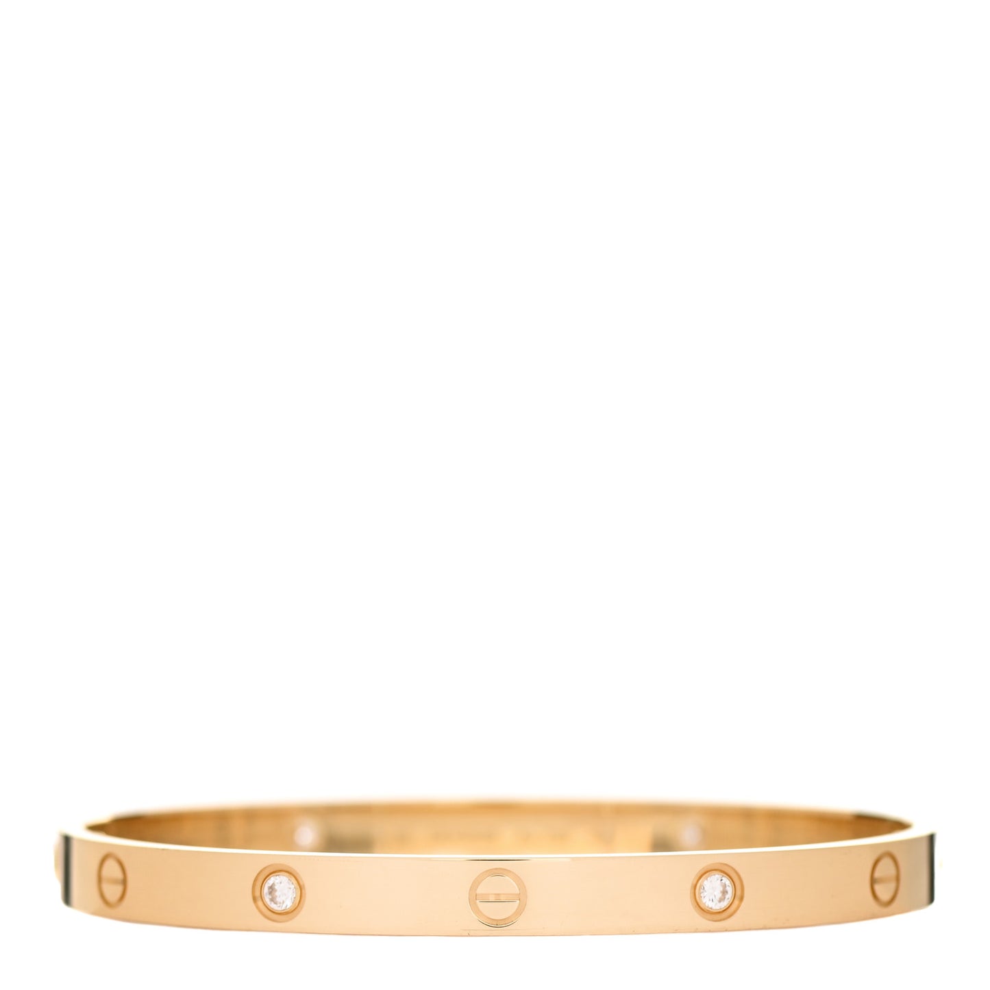 18K Yellow Gold 4 Diamond LOVE Bracelet 20