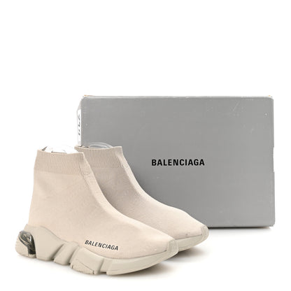 Balenciaga Technical 3D Recycled Knit Clear Sole Womens Speed Sneakers 35 Sand 10 of 10