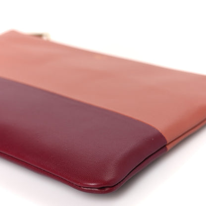 Celine Lambskin Bi-Color Solo Clutch Pouch Terracotta 9 of 10