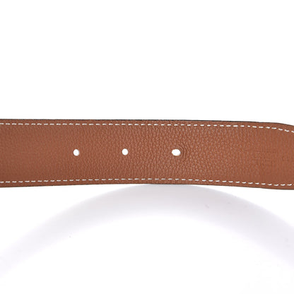 Hermes Box Togo 32mm Belt Strap 90 Black Gold 8 of 9
