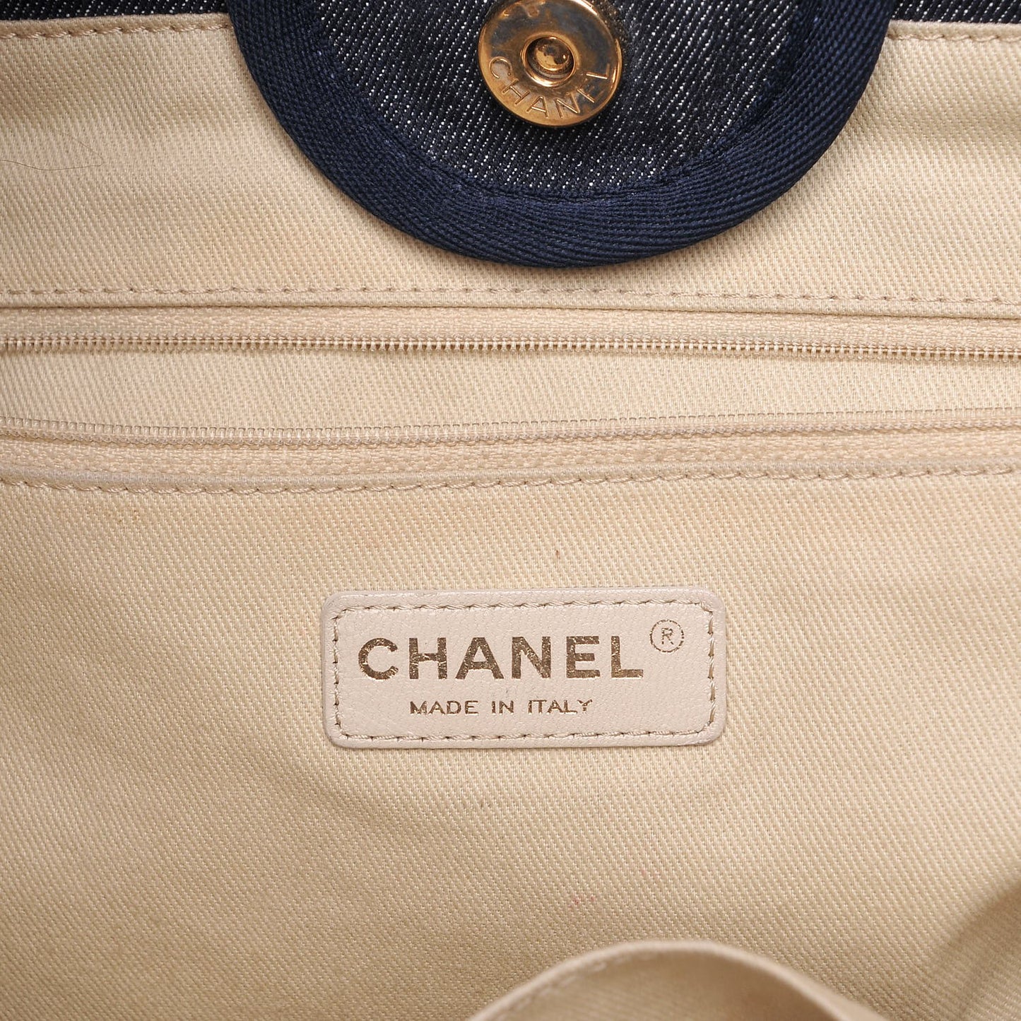 Denim Large Deauville Tote Dark Blue