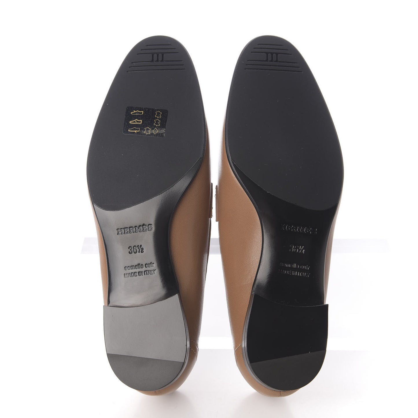 Goatskin Womens Paris Loafers 36.5 Etoupe