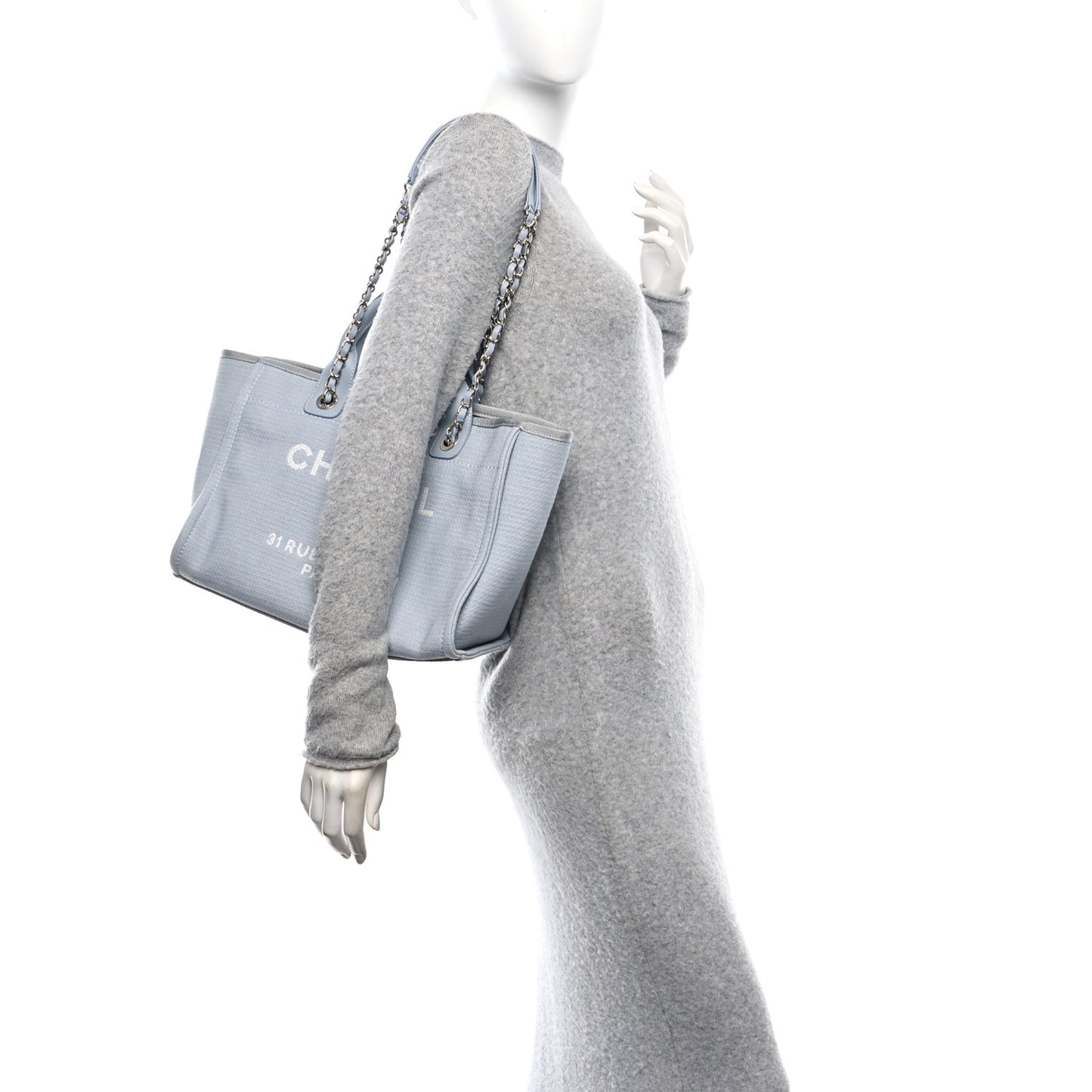 Mixed Fibers Small Deauville Tote Light Blue