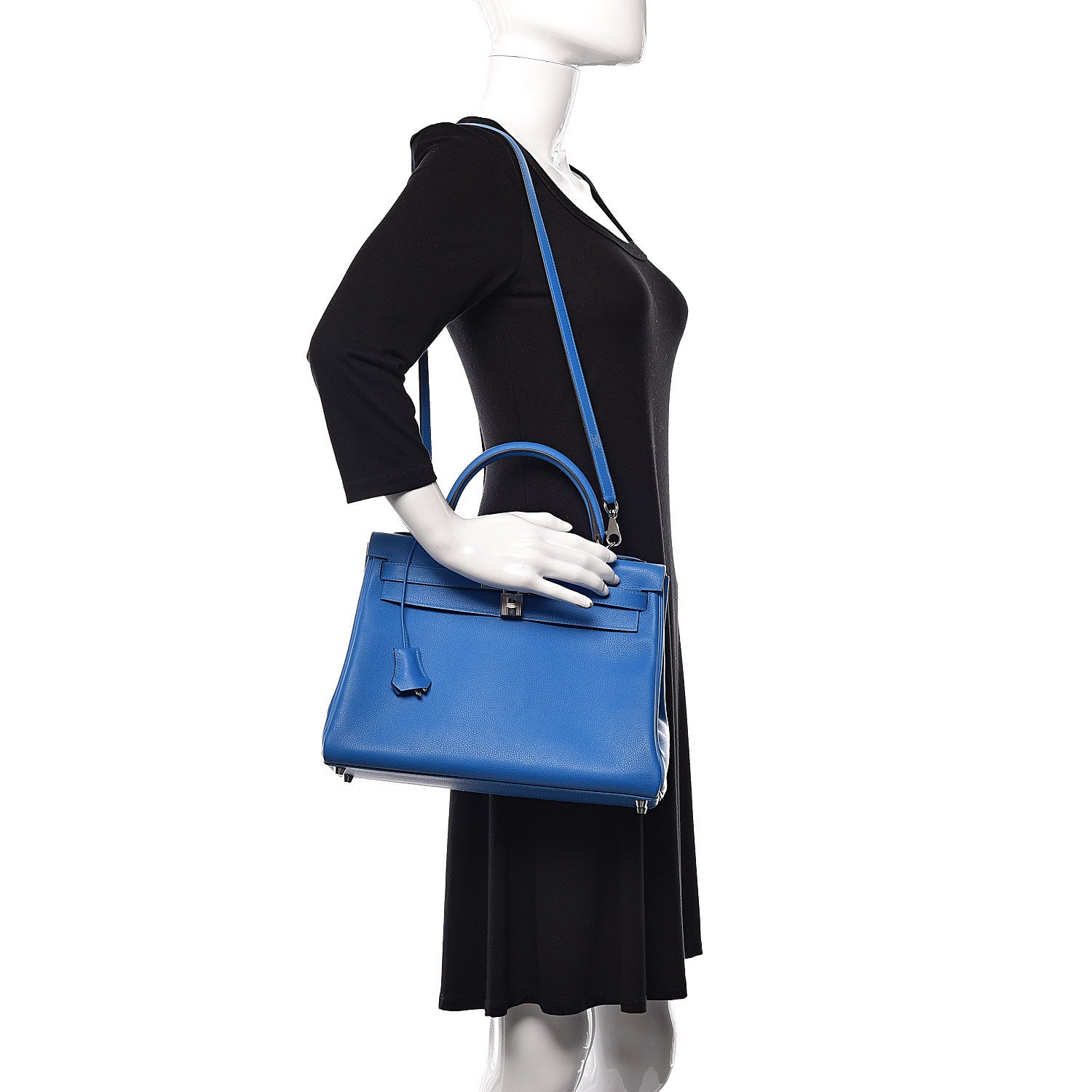 Hermes Evercolor Kelly Retourne 32 Bleu Hydra 2 of 10