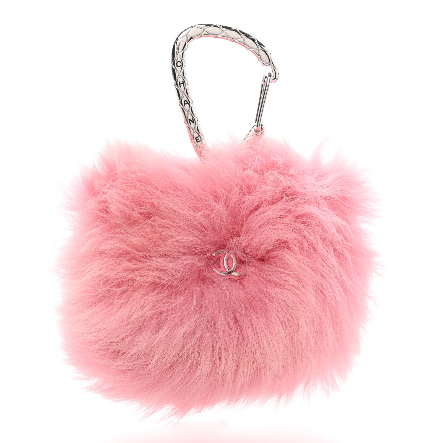Chanel Shearling Lambskin CC Hook Card Holder Pink 1 of 6