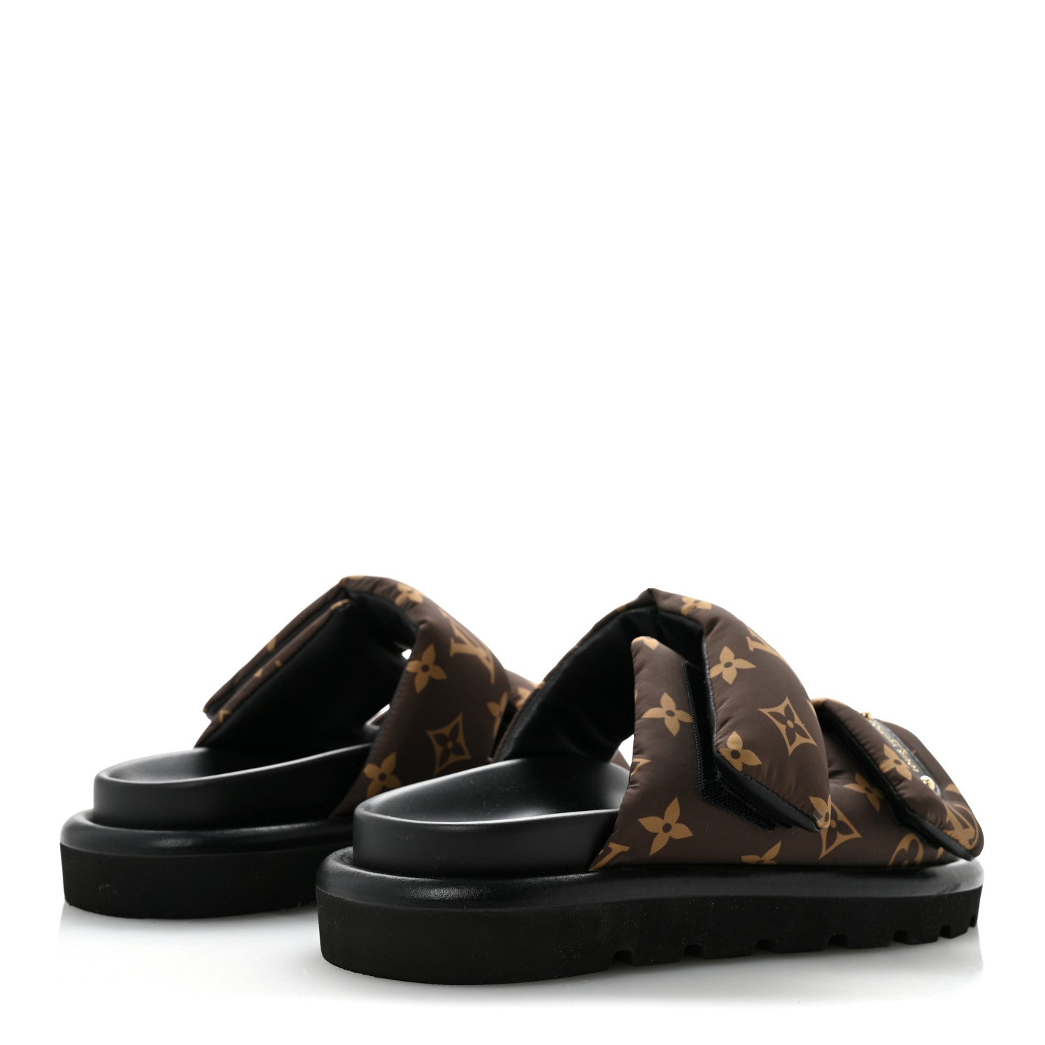 Louis Vuitton Nylon Monogram LV Pool Pillow Flat Comfort Mule 37 Cacao Brown 5 of 11