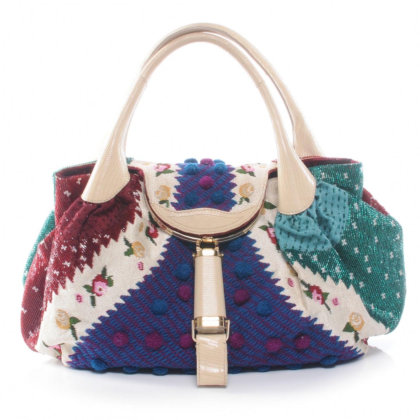 Lizard Canvas Aspen Embroidered Spy Multicolor Panna