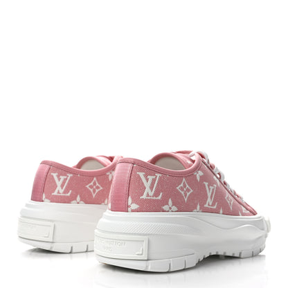 Louis Vuitton Denim Monogram Squad Sneakers 37 Pink 4 of 8
