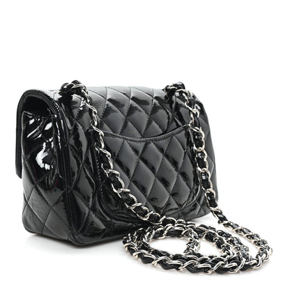Chanel Patent Calfskin Quilted Mini Rectangular Flap Black 3 of 11