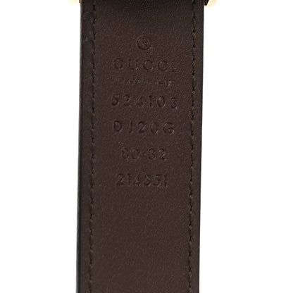 Gucci Textured Dollar Calfskin Torchon Double G 25mm Belt 80 32 New Acero 3 of 5