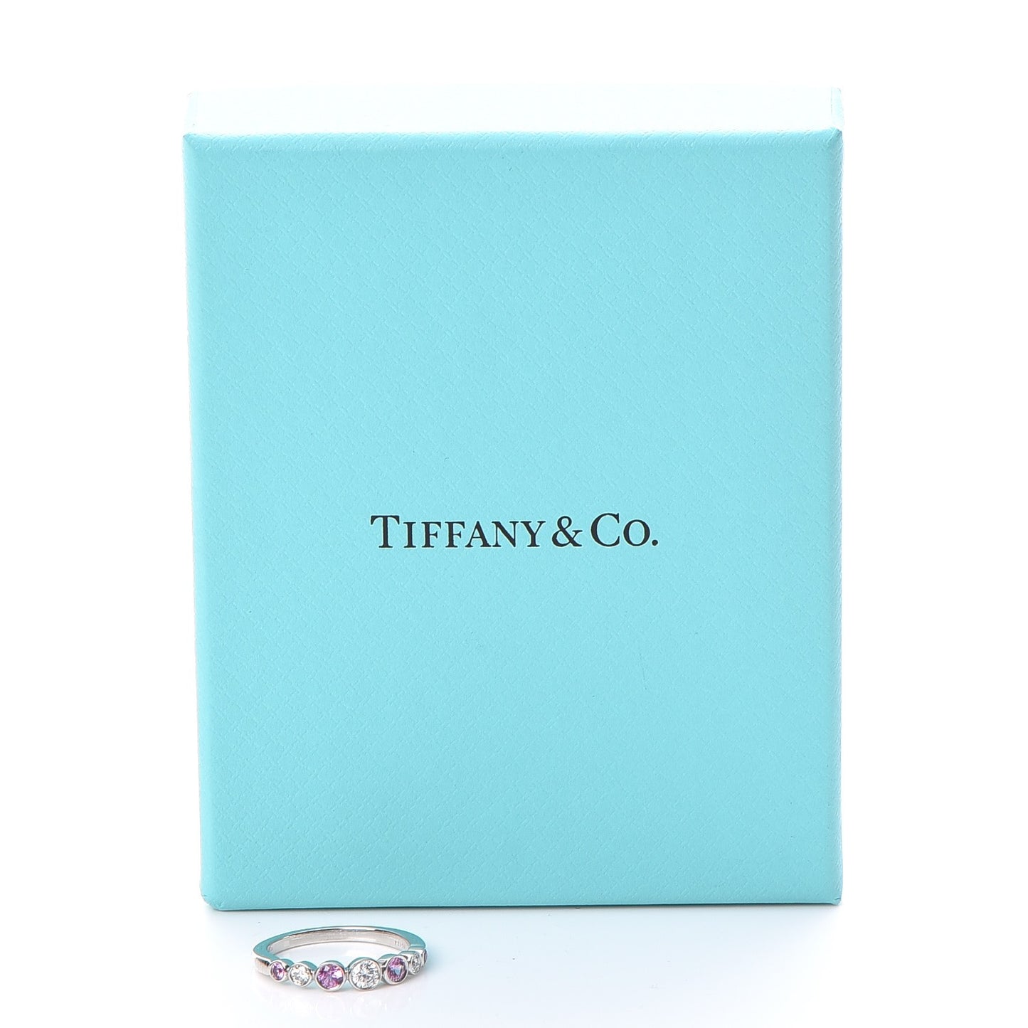 Platinum Diamond Pink Sapphire Jazz Ring 52.5 6.25