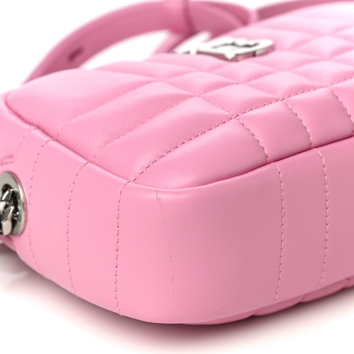 Lambskin Quilted Mini Lola Camera Bag Primrose Pink