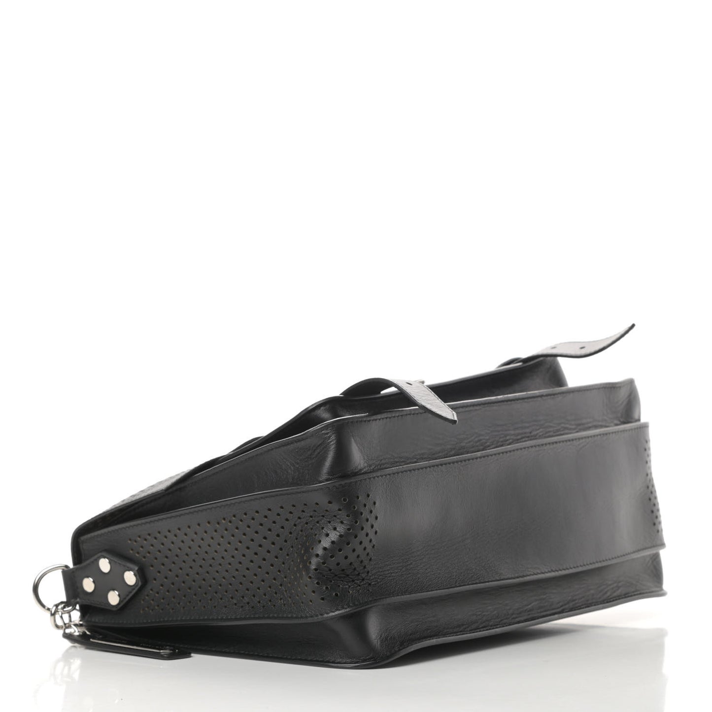 Lambskin Perforated Medium PS1 Satchel Black