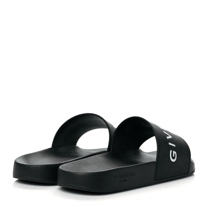 Givenchy Rubber Logo Pool Slide Sandals 39 Black 4 of 7