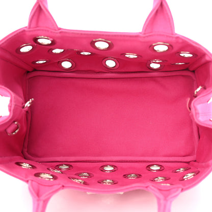 Prada Canvas Grommet Canapa Tote Pink 6 of 17
