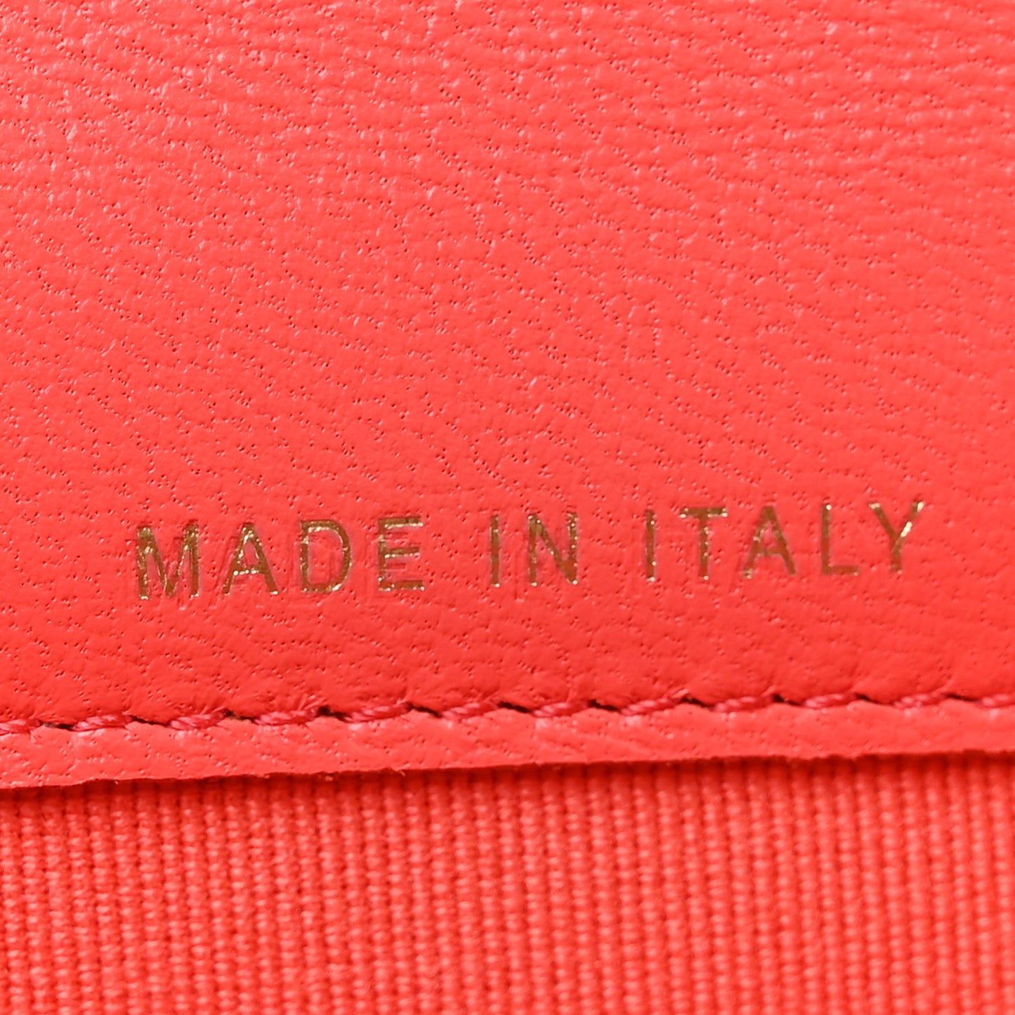 Lambskin Quilted Flap Card Holder Wallet Coral